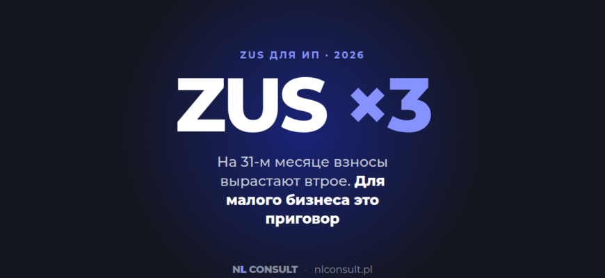 ZUS ×3 — на 31-м месяце взносы для ИП в Польше вырастают втрое